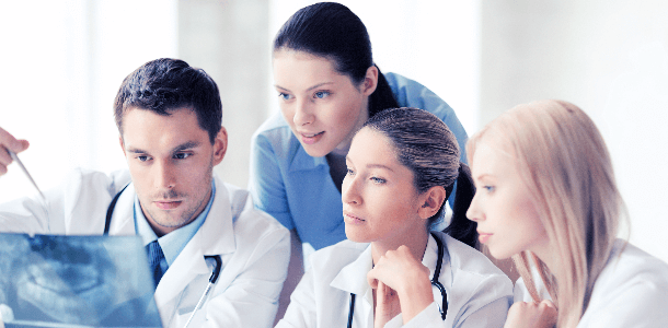 Group of doctors discussing