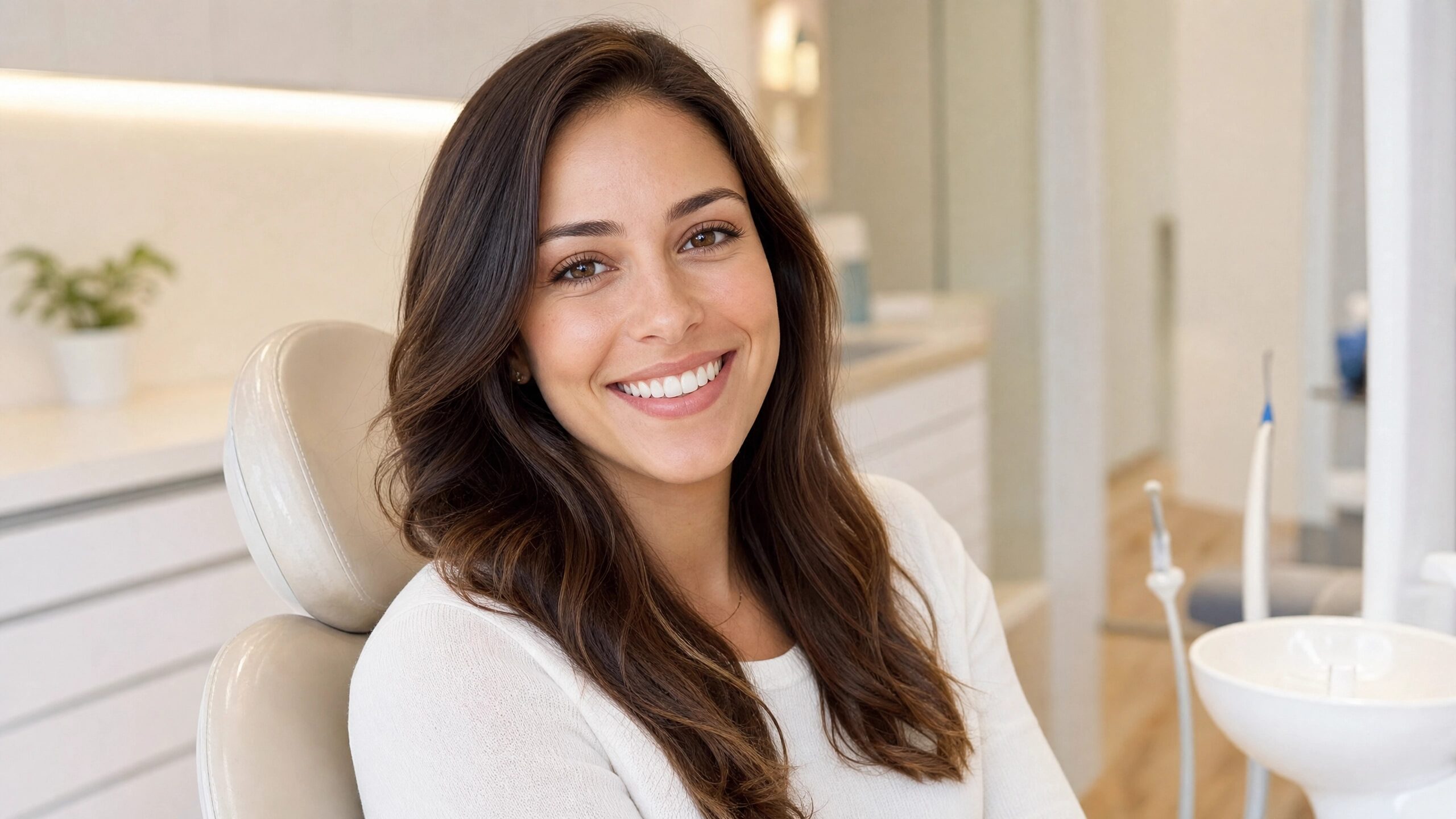 Happy Invisalign patient smiling at Comfort Smiles Ann Arbor