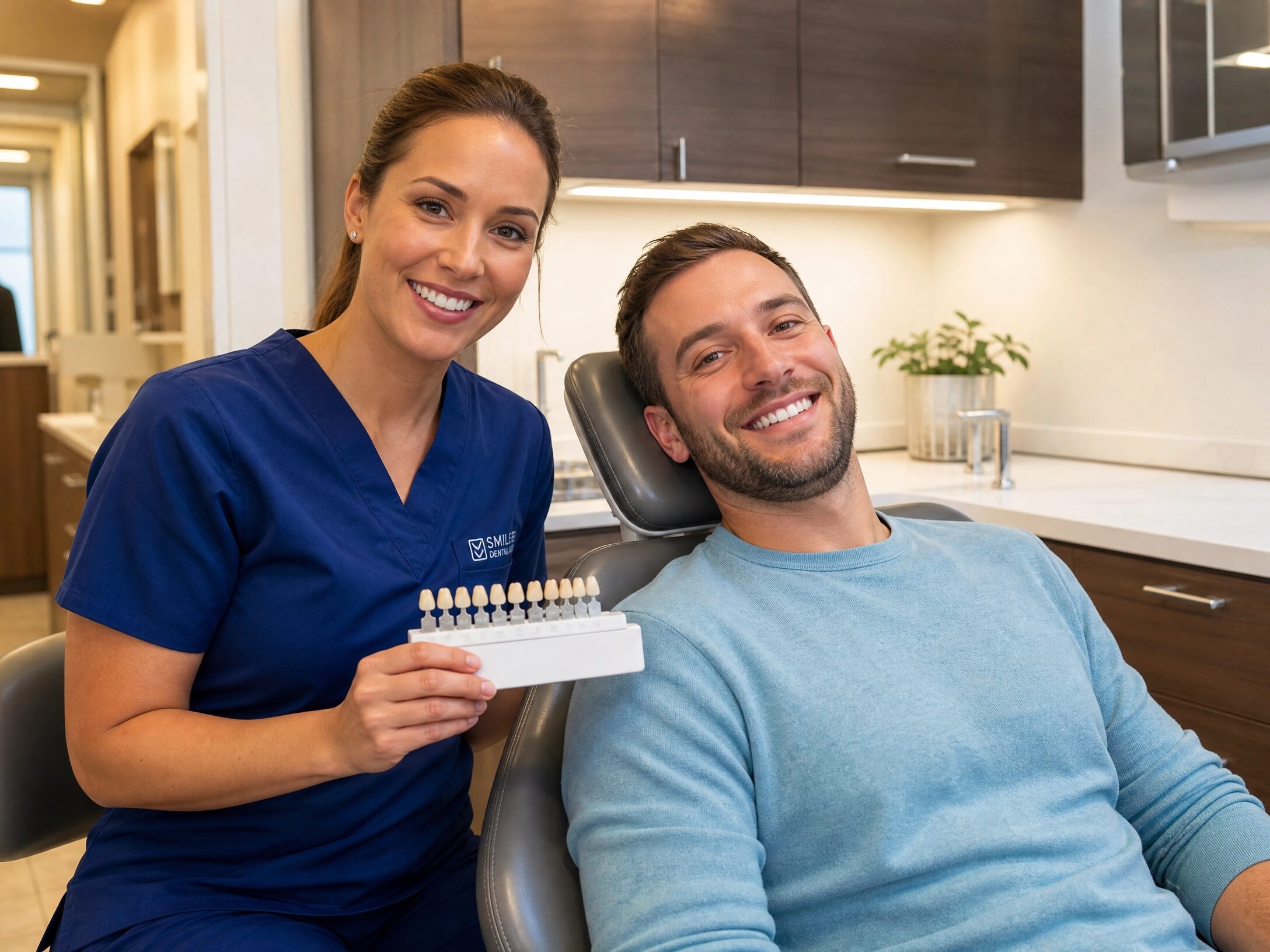 Shade matching for tooth-colored fillings at Comfort Smiles Ann Arbor