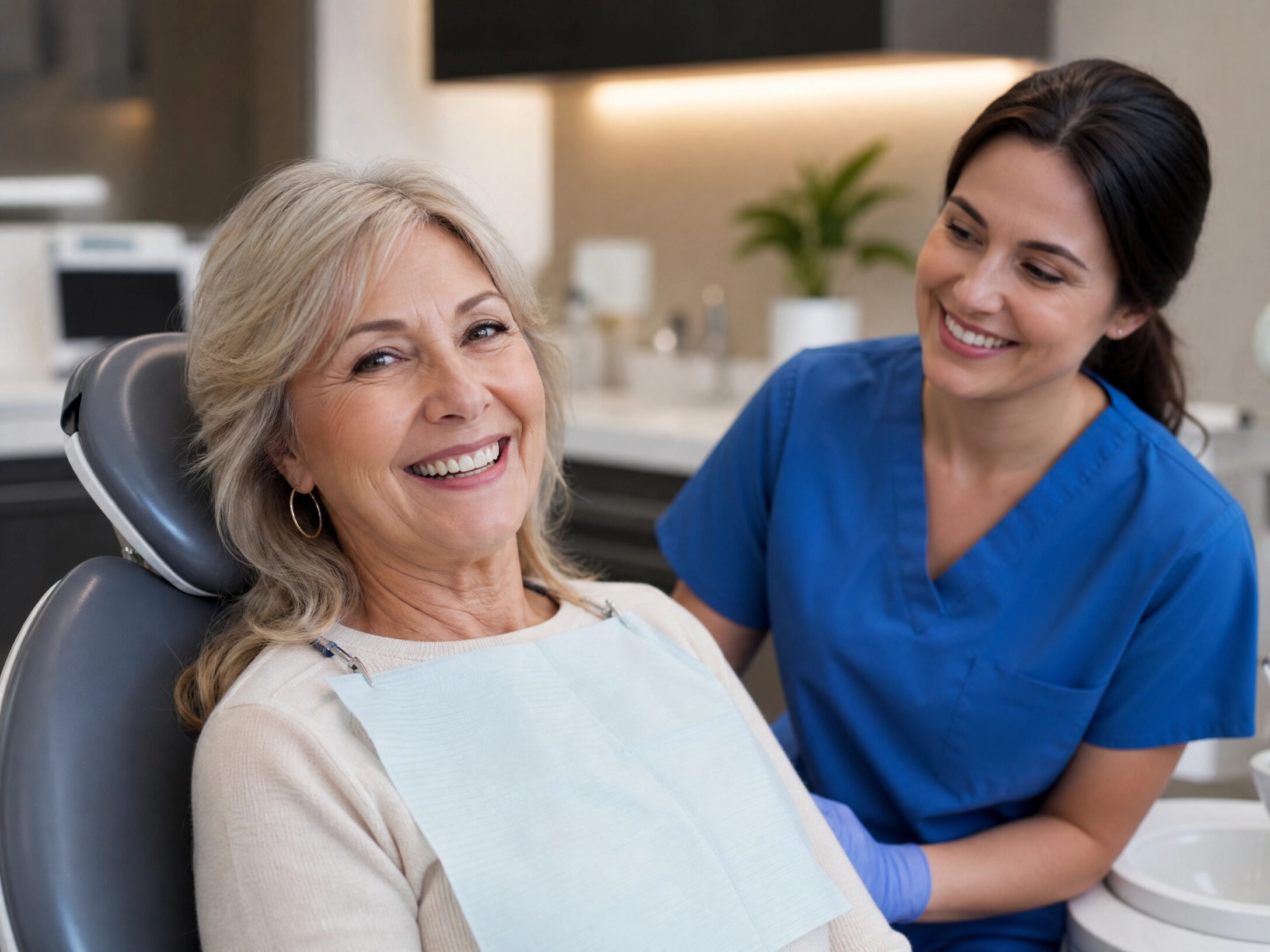 Full dentures patient at Comfort Smiles Ann Arbor
