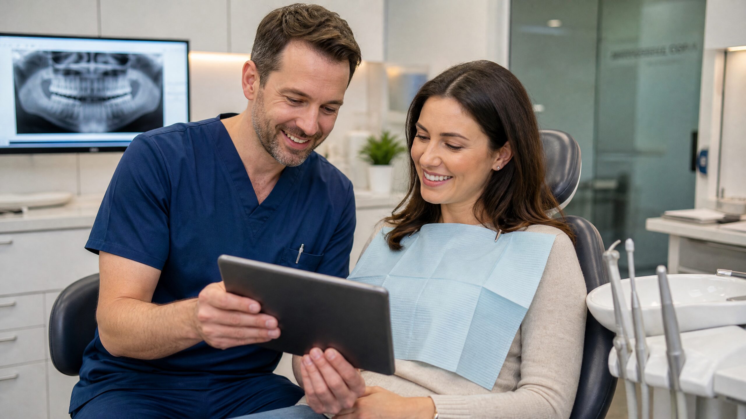 Comfort Smiles dentist consulting with a patient from Ann Arbor Michigan
