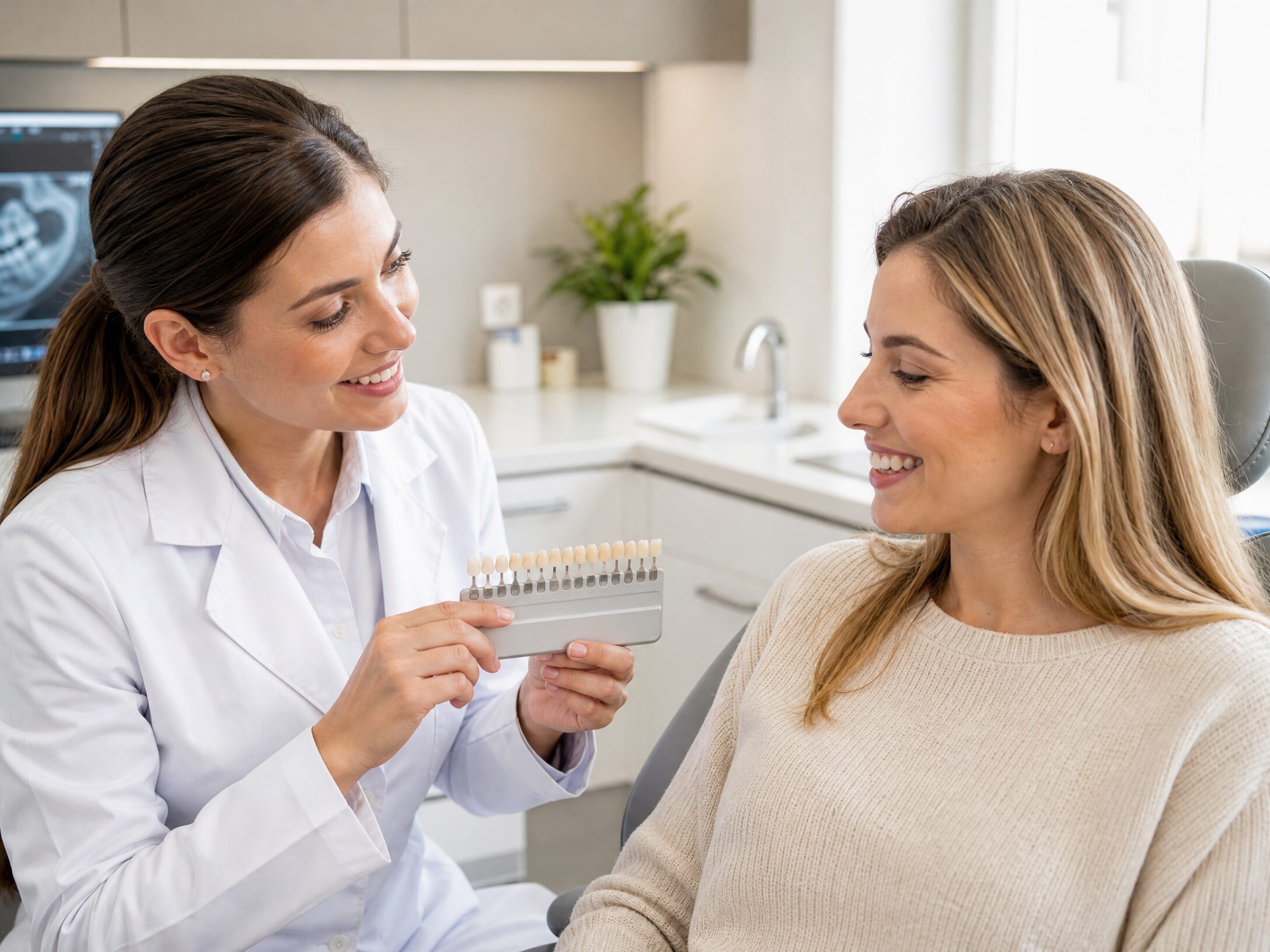 Porcelain veneers to repair chipped and worn teeth
