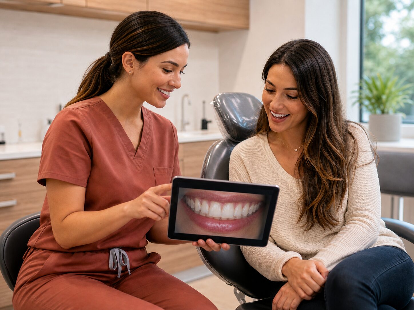 Full smile makeover with porcelain veneers
